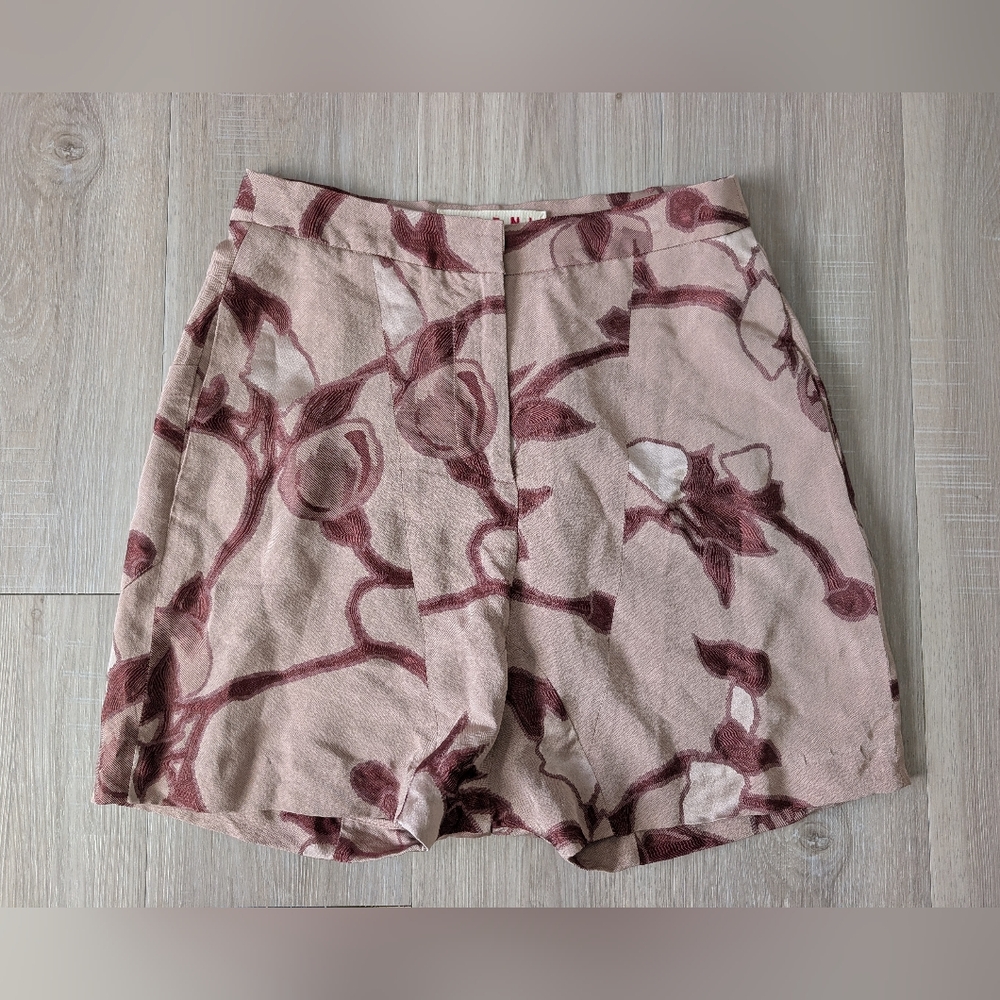 Marni Silk Pattern Shorts